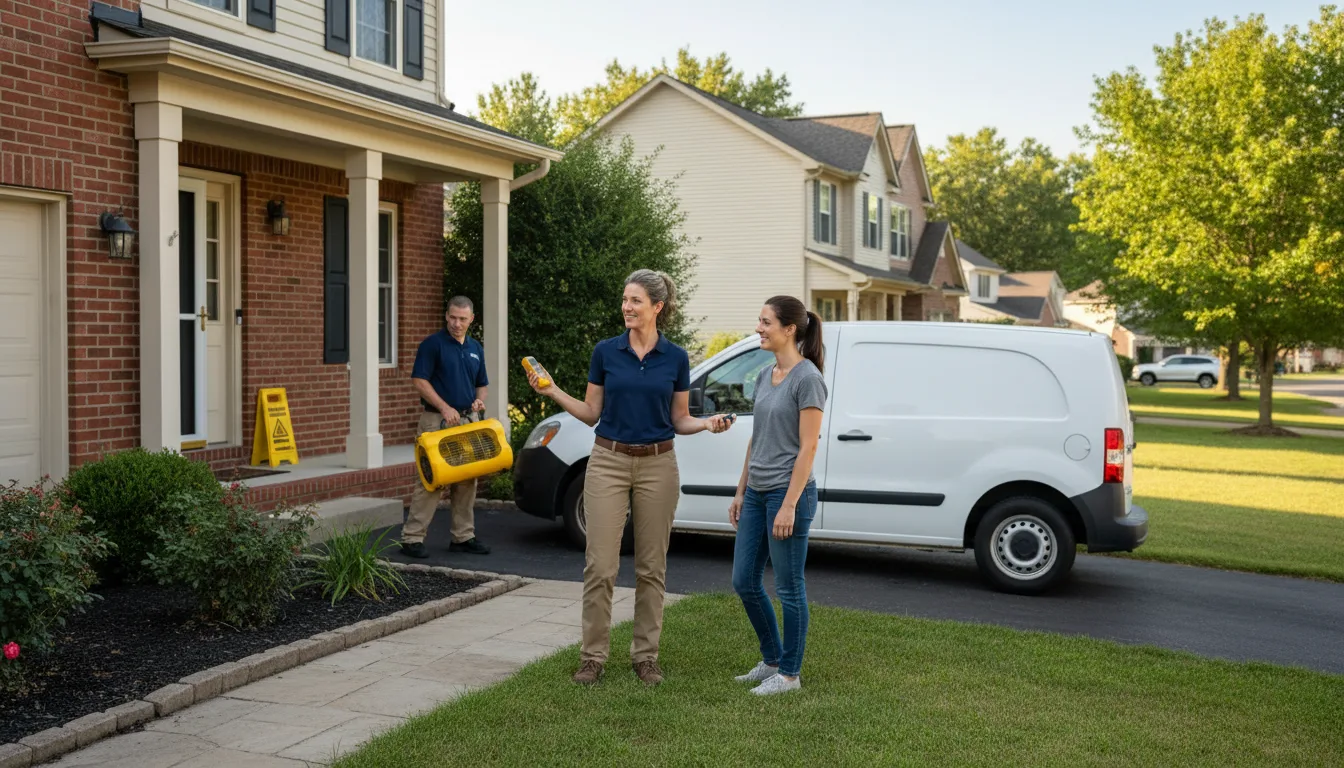 Residential water damage restoration in Clark, PA